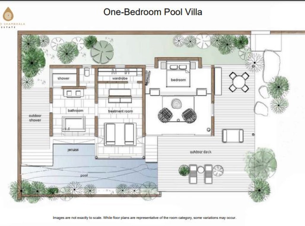 One bedroom Pool Villa - Floorplan